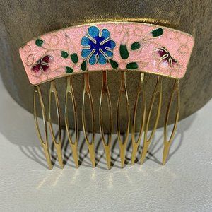 Vintage Enamel Hair Comb